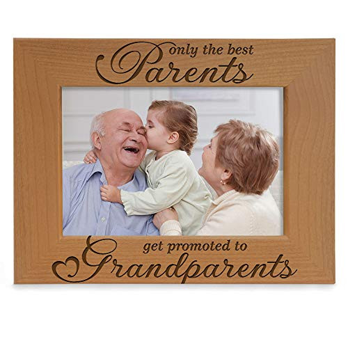 KATE POSH - Only The Best Parents get Promoted to Grandparents Picture Frame - Engraved Natural Wood Photo Frame - Grandma Gifts, Grandpa Gifts, for Grandparents (4x6-Horizontal) KATE POSH - Only The Best Parents get Promoted to Grandparents Picture Frame - Engraved Natural Wood Photo Frame - Grandma Gifts, Grandpa Gifts, for Grandparents (4x6-Horizontal)