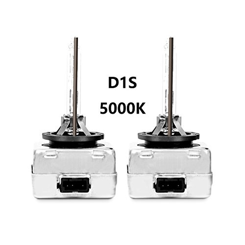 D1S HID Xenon Headlight Replacement Bulbs 35W 5000K High And Low Beam ZRSJ Car Headlights (Pack of two bulbs) - 1 Year Warranty (5000k, D1S)
