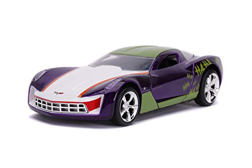 DC Comics 1:32 The Joker's 2009 Chevy Corvette Stingray Die-cast Car, Toys for Kids and Adults DC Comics 1:32 The Joker's 2009 Chevy Corvette Stingray Die-cast Car, Toys for Kids and Adults