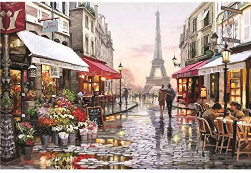 Puzzles for Adults Jigsaw Puzzles 1000 Pieces for Adults Kids Paris Flower Street Landscape Jigsaw Puzzle Artwork Intellective Educational Toy