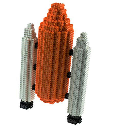 Strictly Briks - NASA Space Transportation System: Space Shuttle External Tank and Boosters - Model Building Kit for Future Astronauts - 740 Pieces