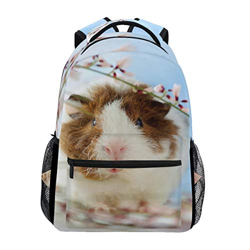 WXLIFE Animal Guinea Pig Flower Backpack Travel School Shoulder Bag for Kids Boys Girls Women Men