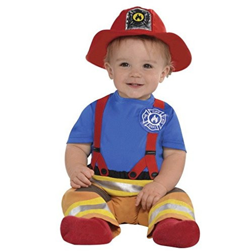 First Fireman Costume, blue, 0-6 months