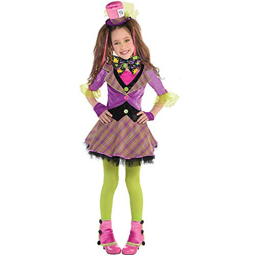 AMSCAN Girls Costume, Mad Hatter, Large (12-14)
