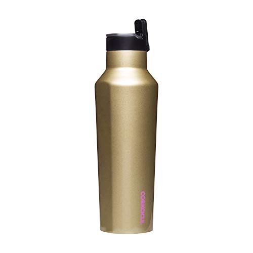 Corkcicle Canteen Sport Collection - Water Bottle & Thermos - Triple Insulated Shatterproof Stainless Steel, 20oz, Glampagne