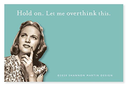 Shannon Martin Designs Hold On. Let Me Overthink This Sticky Notes in Blue