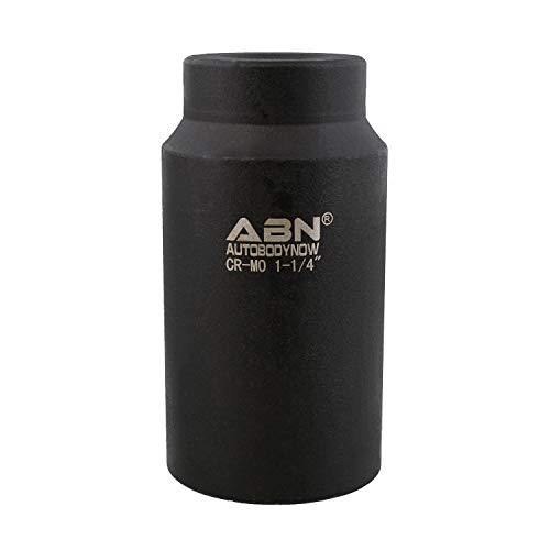 ABN 1/2 Inch Drive 1-1/4 Inch Socket - Deep Impact SAE Sockets 1-Pack, 6 Point CR-MO SAE Deep Socket Impact Sockets 1pk