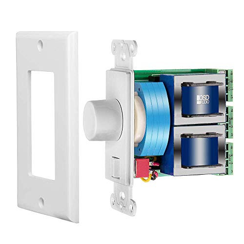 OSD Audio 300W In-Wall Volume Control Knob with On/Off Switch  Impedance Matching - SVC205