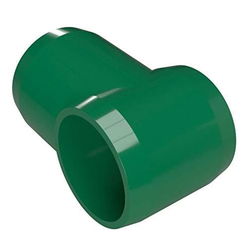 FORMUFIT F001STE-GR-4 Slip Tee PVC Fitting, Furniture Grade, 1" Size, Green (Pack of 4)