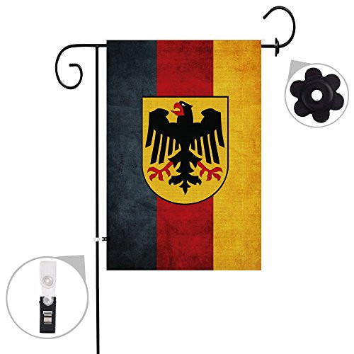 Bonsai Tree burlap german Garden Flags 12x18 prime double-sided germany yard Outdoor Decorative flag banner Stopper & Anti-wind Clip