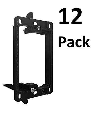 BestMounts -Low Voltage Mounting Bracket 1 Gang Multipurpose Drywall Mounting Wall Plate Bracket  (Single Gang, 12 Pack)