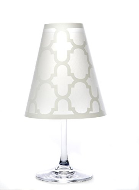 di Potter WS147 Nantucket Pattern Paper Wine Glass Shade, White (Pack of 48)