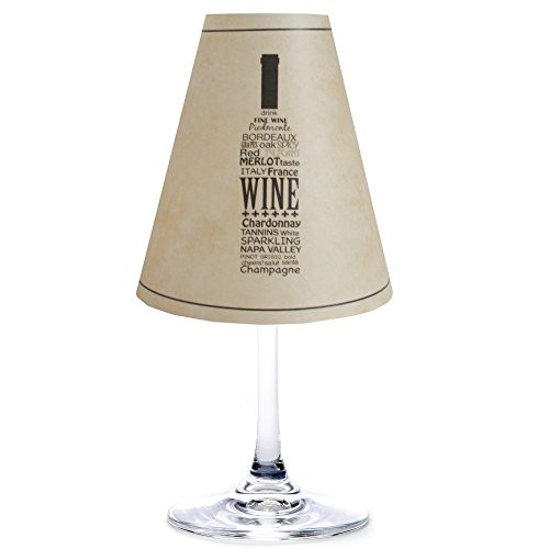 di Potter WS244 Napa Wine Bottle Design Paper Wine Glass Shade, Parchment (Pack of 48)