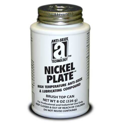 Anti-Seize Technology 35010 Nickel Plate Anti-Seize Compound with Graphite Paste in A Non Melting Carrier, 8 oz, Silver/Gray