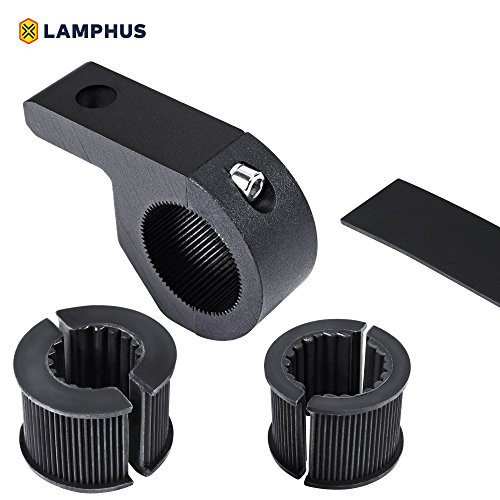 Off-Road ATV UTV Light Bar Mount Mounting Bracket Mini Bar Clamp Kit [0.75"/1"/1.25" Inch] [Horizontal Bar] [Aluminum] [1 Unit] Bull Bar UTV Roll Bar Clamp Tube Roll Cage Clamps Mount For ATV UTV