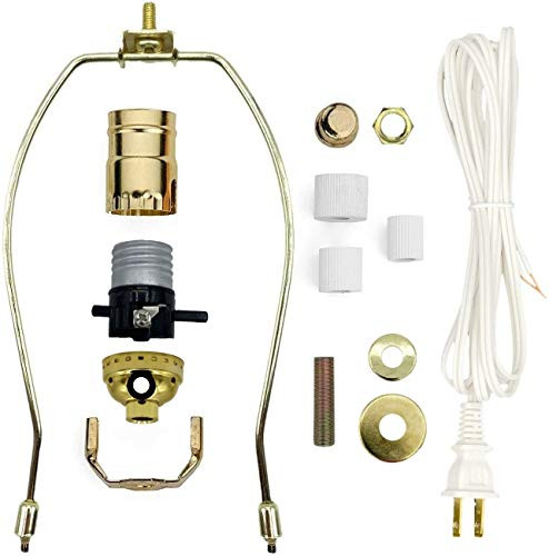 Creative Hobbies Lamp Kit for Liquor Bottles, Wine Bottles - Includes All Adapters and Parts - Gold Finish