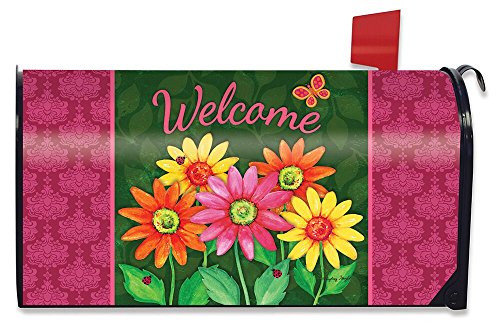 Briarwood Lane Welcome Daisies Spring Magnetic Mailbox Cover Floral Standard