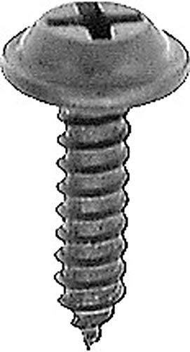 Clipsandfasteners Inc 50#10 X 3/4" Phillips Flat Top Washer Head Screws Blk