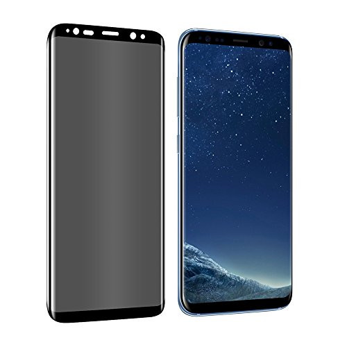 Samsung Galaxy S8 Screen Protector Privacy Glass,DuoDeYuan HD Privacy Screen Protector Replacement For Galaxy S8,Anti Spy,Anti-Scratch,Bubble Free (Black)