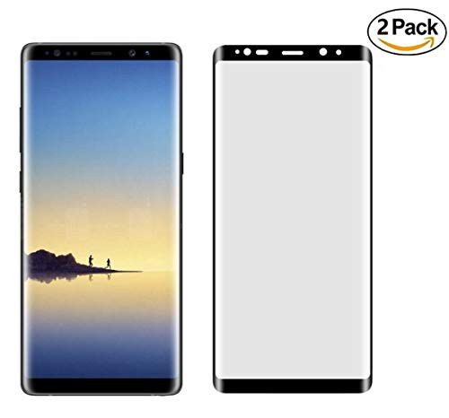 iCoverCase Samsung Galaxy Note 8 Screen Protector [2 Pack][Full Screen Coverage][Eye Protection][HD-Clear] Hard Tempered Glass Ultra Clear Shatter Proof Screen Protector -2 Pack