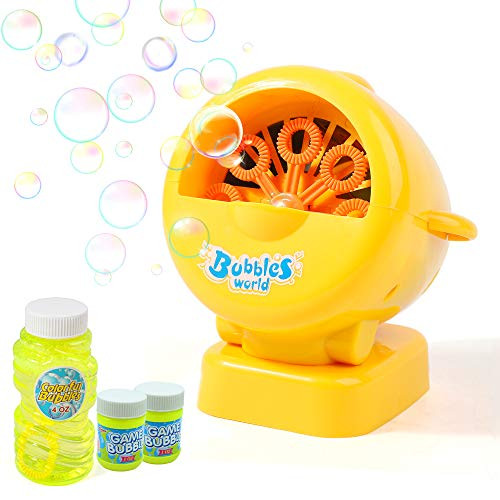 KULARIWORLD Bubble Machine, Automatic Bubble Blower Maker Toys for Kids Boys Girls Toddlers,Hundreds of Bubbles per Minute