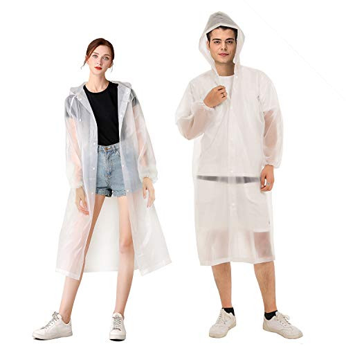 Craftersmark Disposable Rain Ponchos for Adults (2 Pack) Premium Quality 50% Thicker 100% Waterproof Emergency Rain Ponchos with Hood for Concerts, Amusement Parks, Camping Craftersmark Disposable Rain Ponchos for Adults (2 Pack) Premium Quality 50% Thicker 100% Waterproof Emergency Rain Ponchos with Hood for Concerts, Amusement Parks, Camping