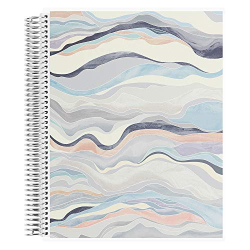 Erin Condren Coiled Notebook (College Ruled Layout) - Layers Neutral Designer Interchangeable Cover, College Ruled Lined Paper, Measures 8.5" x 11", Boost Productivity, Durable, Pretty, Cute