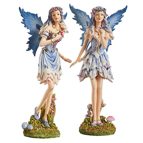 Design Toscano QS923234 Poppy and Meadow the Windforest Fairies Statue Collection, full color