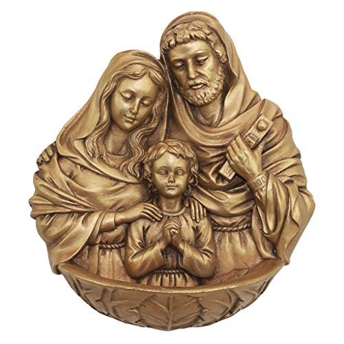 Design Toscano EU33789 Holy Family Wall Font Sculpture, gold