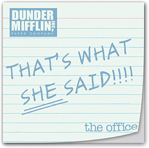 The Office -"That's What She Said!" Dunder Mifflin Sticky Notes, by JustFunky The Office -"That's What She Said!" Dunder Mifflin Sticky Notes, by JustFunky