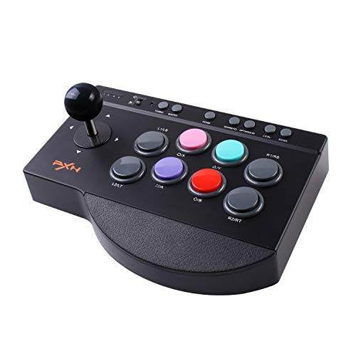 Arcade Fight Stick, PXN Street Fighter Arcade Game Fighting Joystick with USB Port, with Turbo & Macro Functions, Suitable for PS3 / PS4 / Xbox ONE/Nintendo Switch/PC Windows.