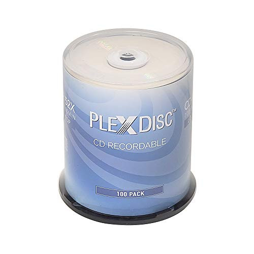 PlexDisc CD-R 700MB 80 Minute 52x Recordable Disc - 100 Pack Spindle (FFP) 631-805-BX