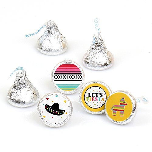 Let's Fiesta - Mexican Fiesta - Round Candy Sticker Favors - Labels Fit Hersheys Kisses (1 Sheet of 108) Let's Fiesta - Mexican Fiesta - Round Candy Sticker Favors - Labels Fit Hersheys Kisses (1 Sheet of 108)