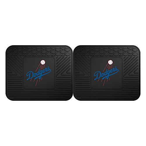 Fanmats 12336 MLB Los Angeles Dodgers Rear Second Row Vinyl Heavy Duty Utility Mat, (Pack of 2)