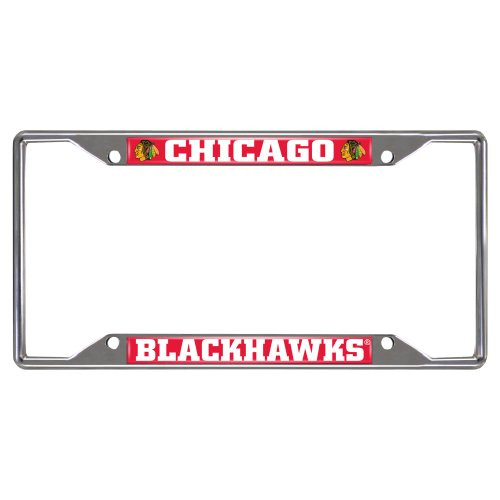 FANMATS 14790 NHL Chicago Blackhawks Chrome License Plate Frame FANMATS 14790 NHL Chicago Blackhawks Chrome License Plate Frame
