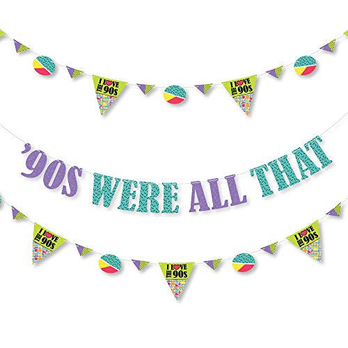 Big Dot of Happiness 90's Throwback - 1990's Party Letter Banner Decoration - 36 Banner Cutouts and '90's were All That Banner Letters Big Dot of Happiness 90's Throwback - 1990's Party Letter Banner Decoration - 36 Banner Cutouts and '90's were All That Banner Letters