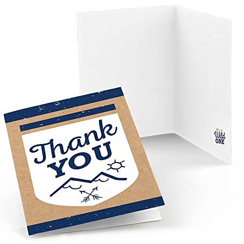 Hes a Wild One - 1st Birthday Party Thank You Cards (8 Count)