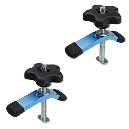 POWERTEC 71389 T-Track Mini Hold-Down Clamp, 3-5/8" L x 3/4" W  2 Pack