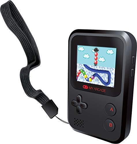 My Arcade Gamer Mini - Portable Gaming System - 160 Retro Style Games - Small Compact Size - Wrist Strap Included - Battery Powered - Full Color Display - Volume Button
