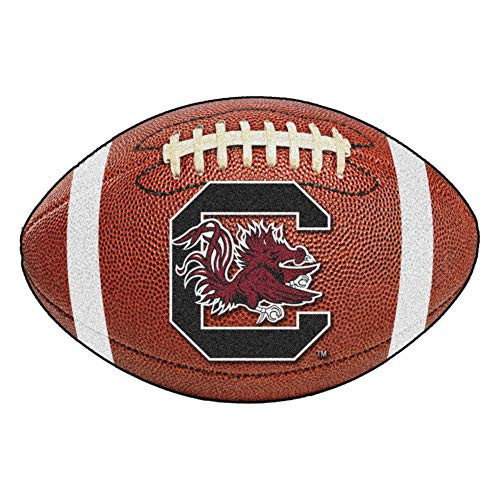 FANMATS NCAA University of South Carolina Gamecocks Nylon Face Football Rug,Multi,22"x35"