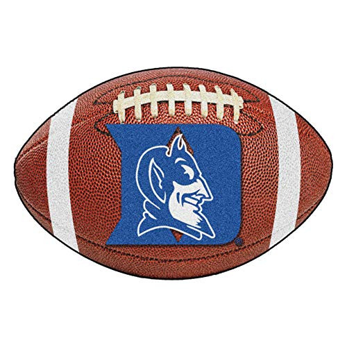 FANMATS NCAA Duke University Blue Devils Nylon Face Football Rug FANMATS NCAA Duke University Blue Devils Nylon Face Football Rug