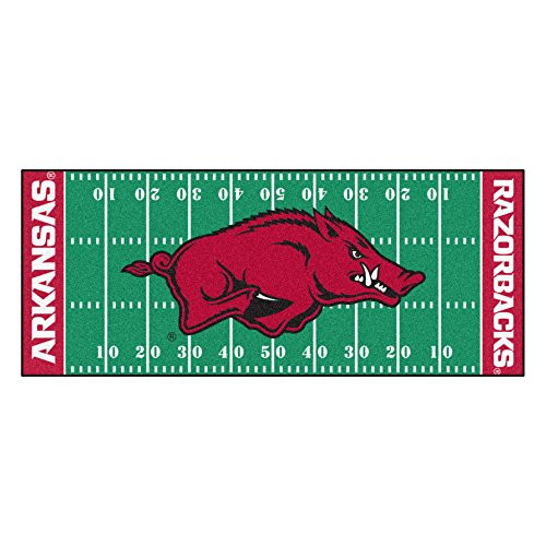 FANMATS NCAA University of Arkansas Razorbacks Nylon Face Football Field Runner