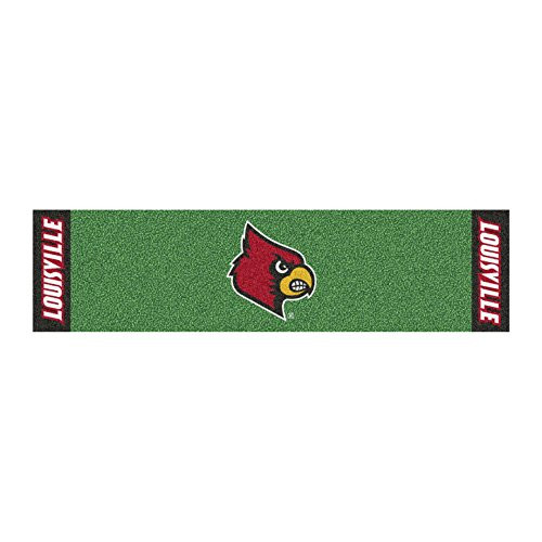 FANMATS NCAA University of Louisville Cardinals Nylon Face Putting Green Mat FANMATS NCAA University of Louisville Cardinals Nylon Face Putting Green Mat