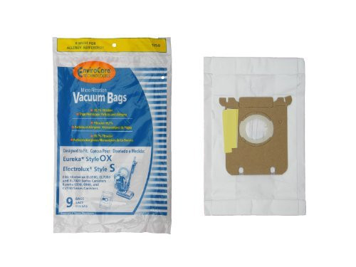 EnviroCare Replacement Vacuum bags for Electrolux Harmony/Oxygen Style S and Eureka Canisters Style S Canisters 9 pack
