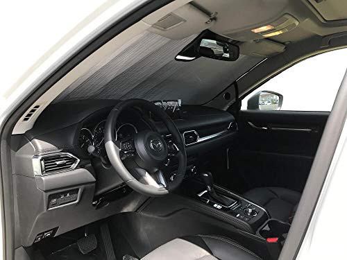 HeatShield, The Original Windshield Sun Shade, Custom-Fit for Mazda CX-5 SUV w/Sensor 2017, 2018, 2019, 2020, Silver Series