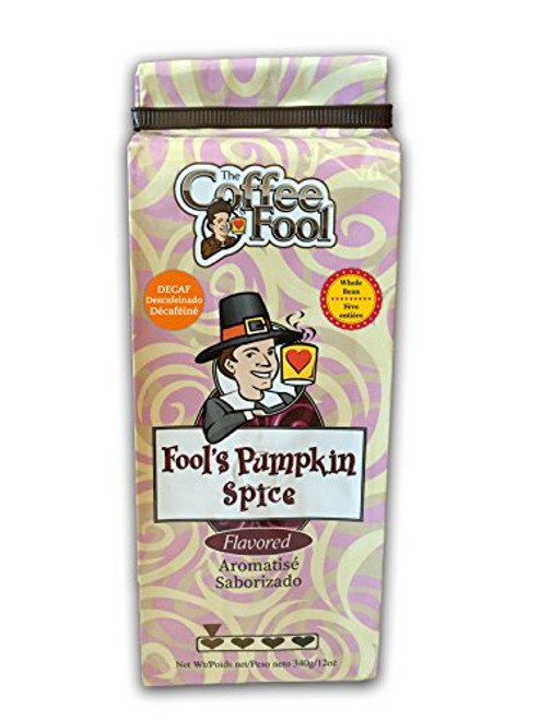 The Coffee Fool Fool's Whole Bean, Decaf Pumpkin Spice, 12 Ounce The Coffee Fool Fool's Whole Bean, Decaf Pumpkin Spice, 12 Ounce