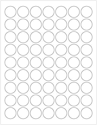 ChromaLabel 1 Inch Round Printable Labels, Compatible with Laser and Inkjet Printers, 1575 Pack, 25 Sheets, White