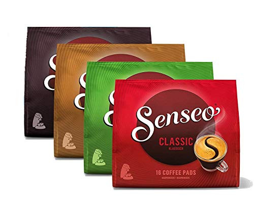 SENSEO Coffee Pods Variety Pack#1, 64 Pods, 16 Count Pods (Pack of 4) for Senseo Coffee Makers, Hot Coffee, Cold Brew Coffee, Espresso