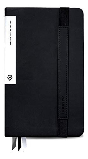 WANDRD Travel Journal Notebook with World Maps, Itineraries, Trip Logs, and Vacation Planning Checklists (Black)