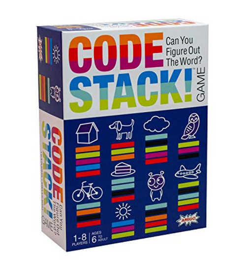 Code Stack!  Crack The Code Family Word Game with 4 Games in 1 for Up to 8 Players